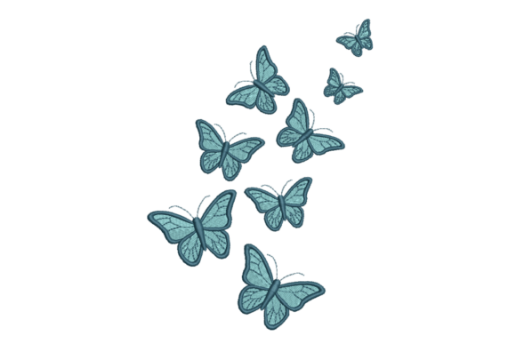 Blue Butterfly Cluster