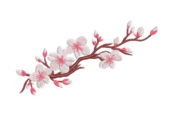 Cherry Blossom Branch – Elegant Floral Review for Apparel Embroidery