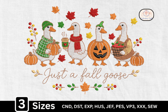 Cozy Autumn Just a Fall Goose: A Designer’s Review for Business Embroidery Use