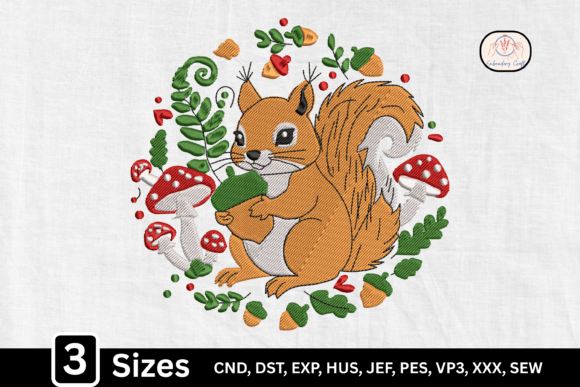 Cute Forest Animal Woodland Squirrel Embroidery Review