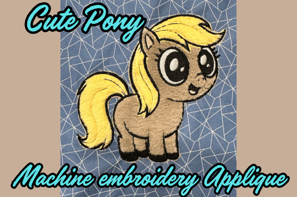 Cute Pony Applique: A Versatile Design for Kids’ Embroidery Projects
