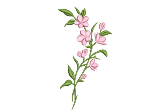 Delicate Floral Vine: A Versatile Embroidery Design for Small Sellers