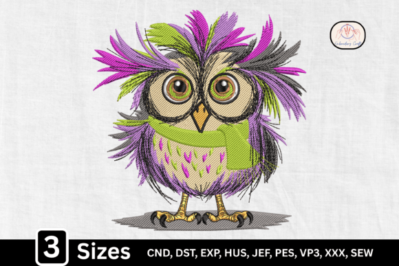 Funny Winter Whimsical Owl Embroidery Design Review