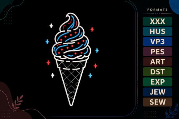 Ice Cream 4th of July Embroidery Design Review