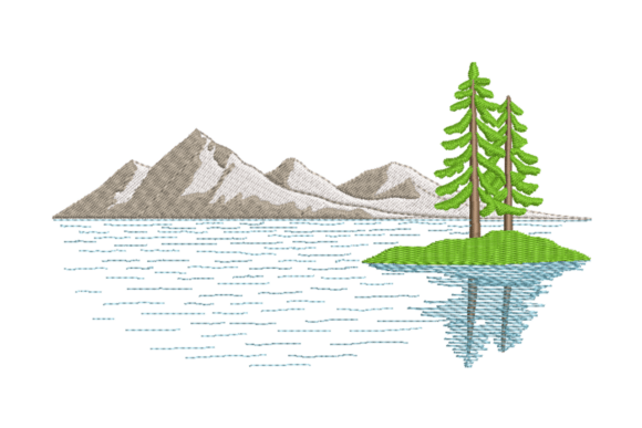 Mountain Lake Scene