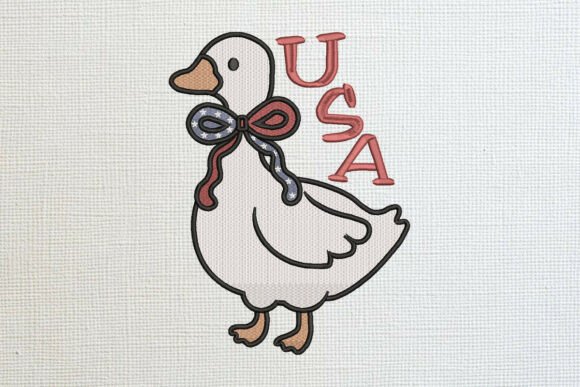 Patriotic 4th of July Goose Design