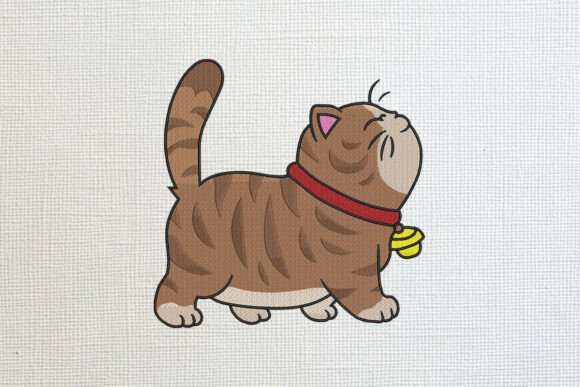 Playful Prancing Tabby Cat