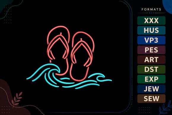Summer Beach Sandals: A Seasonal Embroidery Design Review